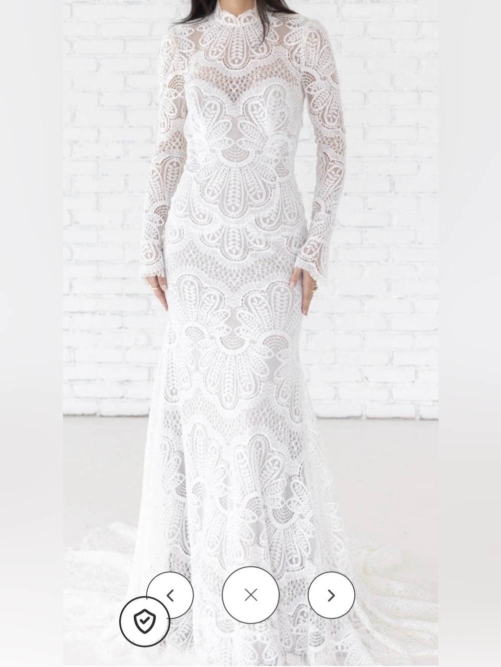 Willowby by Watters Orianna Gown - White Long-Sleeve Lace Mermaid Gown